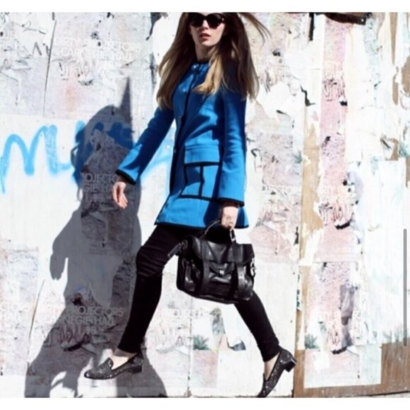 Stuart Weitzman Sz 6 M 6M Black Silver Studded Spiked Smoking Loafers Shoes - Picture 14 of 16